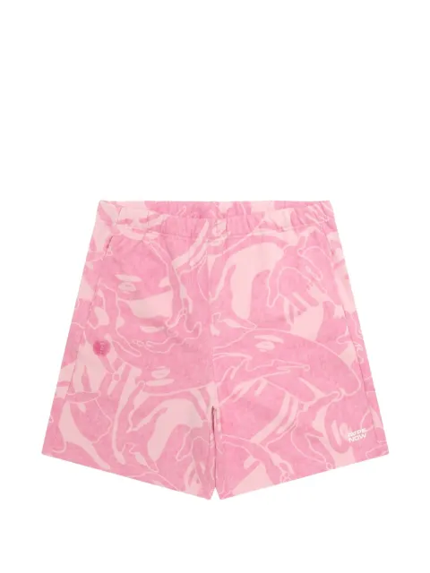 AAPE BY *A BATHING APE® camo-print sweat shorts Pink AAPSPMC684XXQ