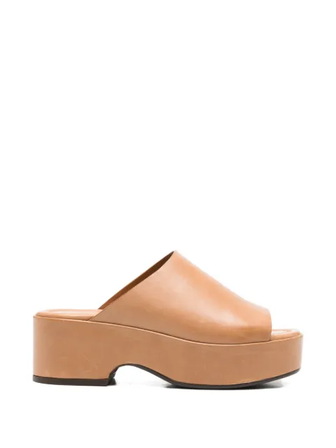 curiositè platform leather sandals Brown 2960
