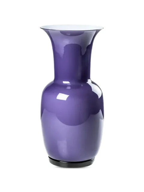 Venini Opalino polished-finish flared-neck vase Purple 70638