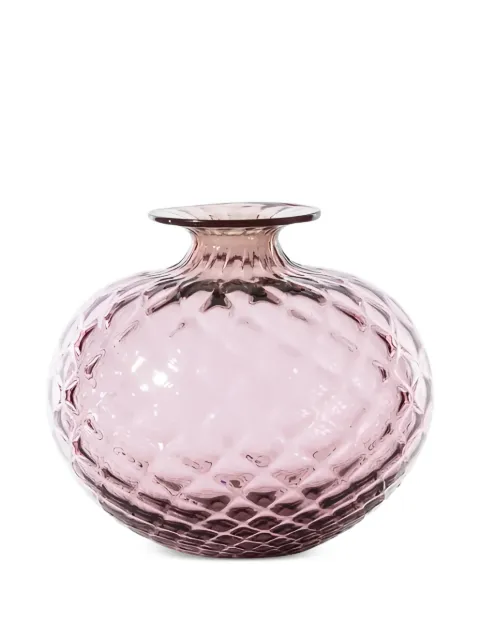 Venini Monofiori Balloton honeycomb-texture glass vase Pink 10036