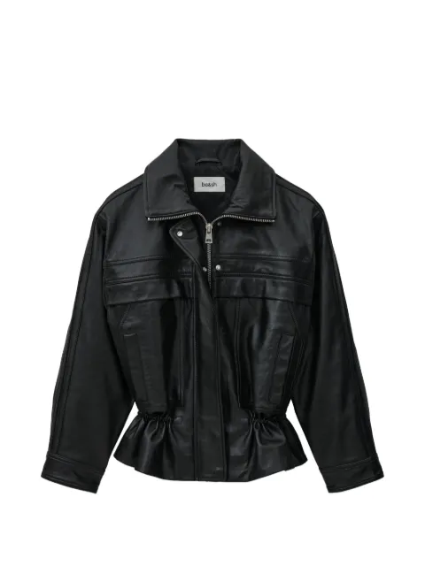Ba&Sh Kassia peplum leather jacket Black 1E26KASS