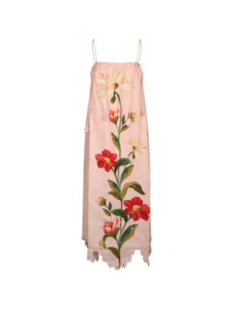 Barbour Farm Rio floral-print scalloped-hem dress Pink LDR1032