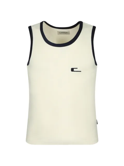Carrer logo-embroidered ribbed-knit vest White 100010002ECRU