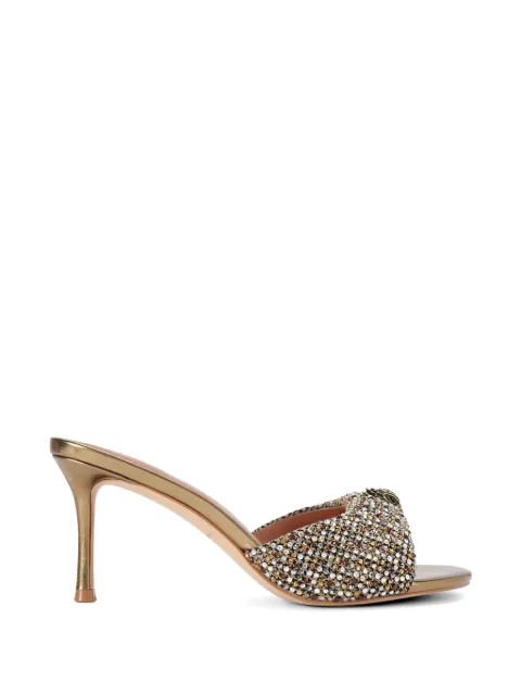 Kurt Geiger London Oxford crystal-embellished houndstooth mules Gold 5857443609