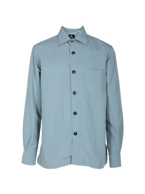 Doppiaa Aalaric button-up chest-pocket shirt Green AALARICAB4304