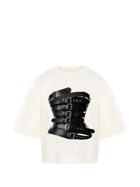 HAMZA graphic-print T-shirt Neutrals BURGUNDYTSHIRT
