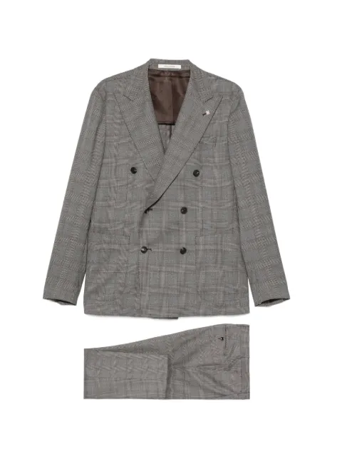 Tagliatore double-breasted checked suit Grey 2SVS20K11390072