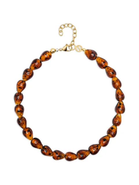 Nialaya Jewelry beaded amber necklace Brown WNECK334