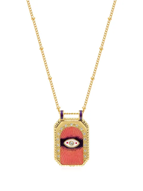 Nialaya Jewelry evil-eye pendant necklace Gold WNECK339