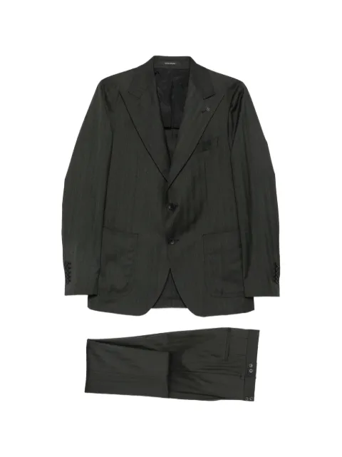 Tagliatore herringbone single-breasted suit Green APL26KBR520025