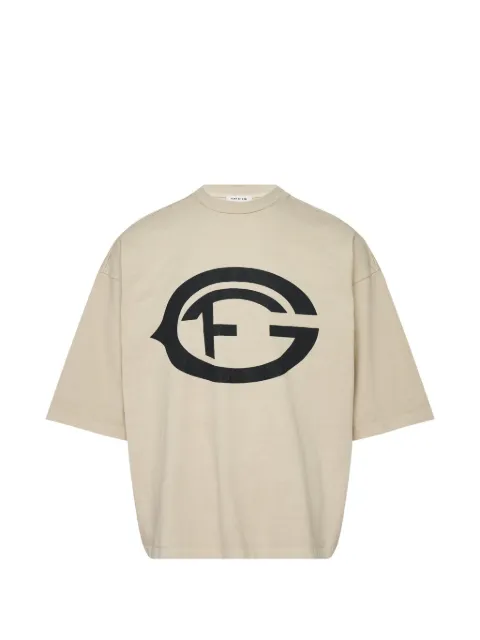 Fear Of God logo-print short-sleeves T-shirt Neutrals FG9M109965HWJ00152