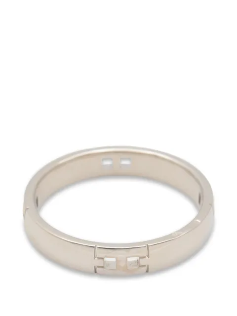 Hermès Pre-Owned Hercules engraved logo ring Silver 1066552