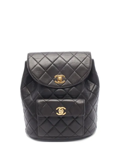 CHANEL Pre-Owned 1994-1996 Duma Matelasse  quilted backpack Black 10683363775970