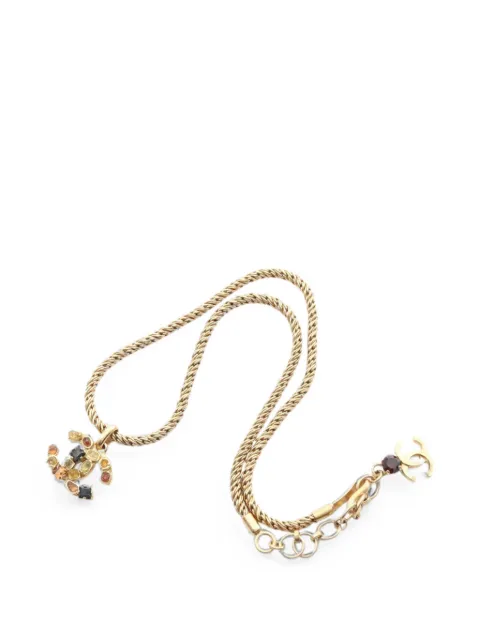 CHANEL Pre-Owned 1986-1988 Coco Mark necklace Gold 1063344