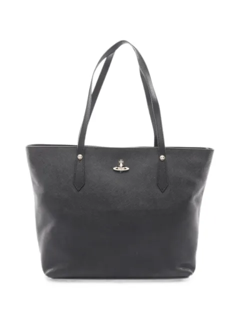 Vivienne Westwood Pre-Owned Saffiano Orb tote bag Black 1066944