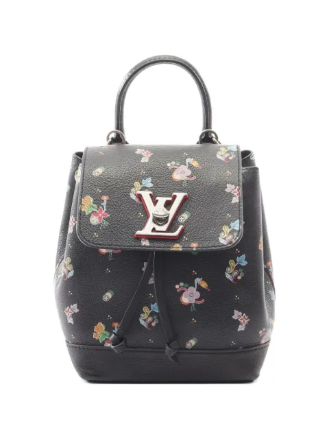 Louis Vuitton Pre-Owned 2017 Lockme floral backpack Black 1068310DU4127