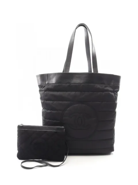 CHANEL Pre-Owned 2013-2014 Coco Mark reversible tote bag Black 106836218465974