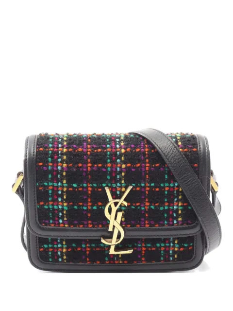 Saint Laurent Pre-Owned Solferino tweed shoulder bag Black 1067579