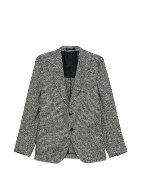 Tagliatore houndstooth-pattern peaked-lapel blazer Grey GPL26K340370