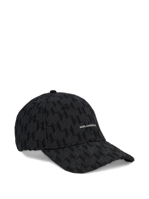 Karl Lagerfeld monogram-jacquard cap Black B3M33084999