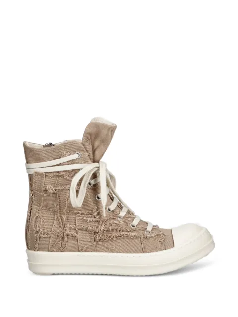 Rick Owens DRKSHDW distressed high-top sneakers Neutrals DS01F4800SLASH