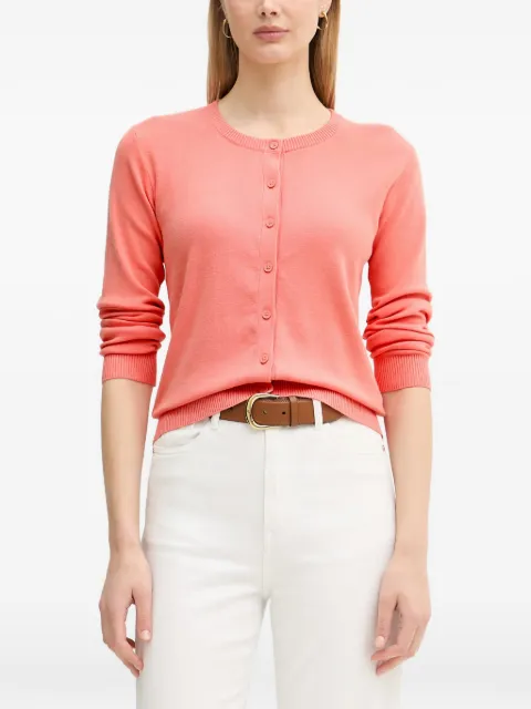 Benetton button-up rib-trimmed cardigan Pink 1C19D502P