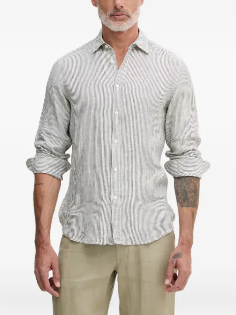 Benetton striped long-sleeve shirt White 5BKU5QJG8