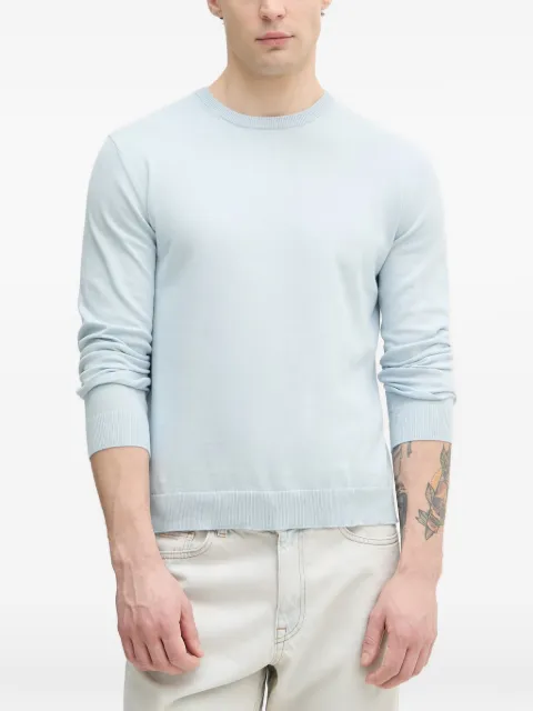 Benetton crew-neck ribbed-trim sweater Blue 1098U1I76
