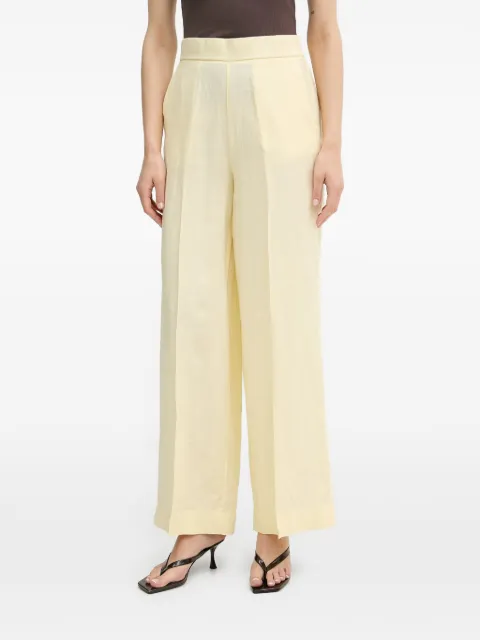 Benetton pressed-crease wide-leg trousers Yellow 4AGHDF08K