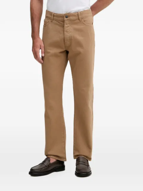 Benetton straight-leg logo-patch trousers Brown 4U32UE01W