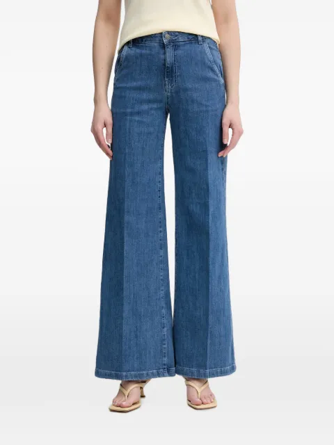 Benetton wide-leg pressed-crease jeans Blue 4TUT574X5