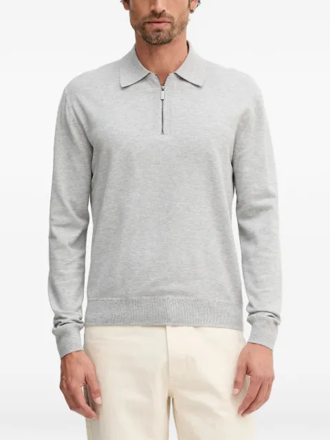 Benetton half-zip long-sleeve polo shirt Grey 110XU301L