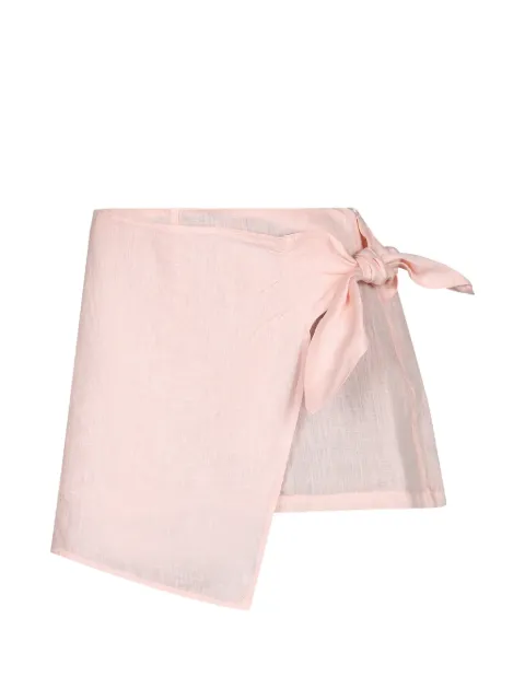 120% Lino wrap-style tie-fastening shorts Pink 33ALIW29RP0000115000085