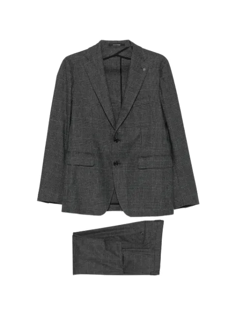 Tagliatore check-pattern single-breasted suit Grey 2SMC22B01AI340362Q
