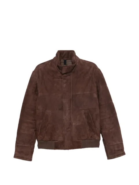 Tagliatore quilted suede jacket Brown MASSEYCHI2601