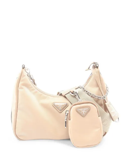 Prada Pre-Owned 2010s Re-Edition 2005 two-way handbag Neutrals 1067609