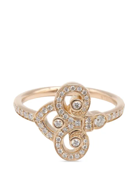 Tiffany & Co. Pre-Owned Fleur-de-lis diamond ring Pink 1067482
