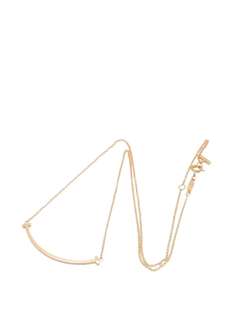 Tiffany & Co. Pre-Owned 2010s T-smile necklace Pink 1066374