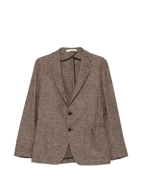 Tagliatore textured single-breasted blazer Brown 1SMC22KAI340370U