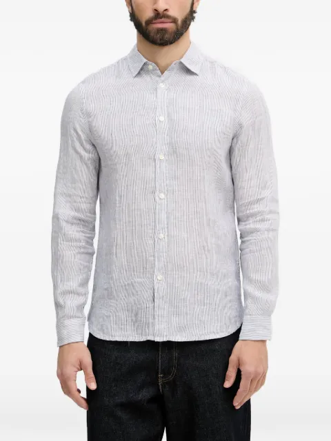 Benetton striped classic-collar shirt Blue 5BKU5QJG8