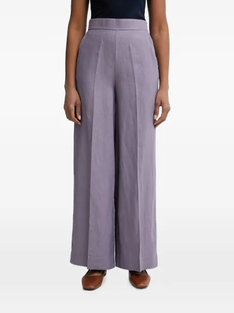 Benetton wide-leg linen trousers Purple 4AGHDF08K