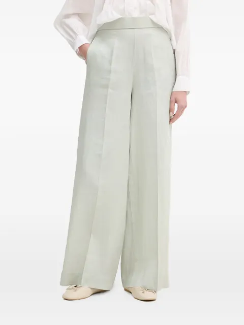 Benetton pressed-crease wide-leg trousers Green 4AGHDF08K