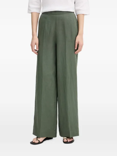 Benetton pressed-crease wide-leg trousers Green 4AGHDF08K