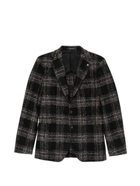 Tagliatore check-pattern single-breasted blazer Black 1SMJ22KAI360034N