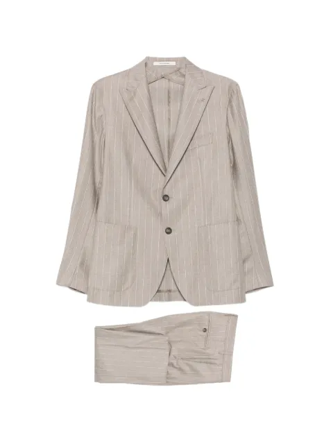 Tagliatore pinstripe-pattern single-breasted suit Grey 2SMC26K11150194