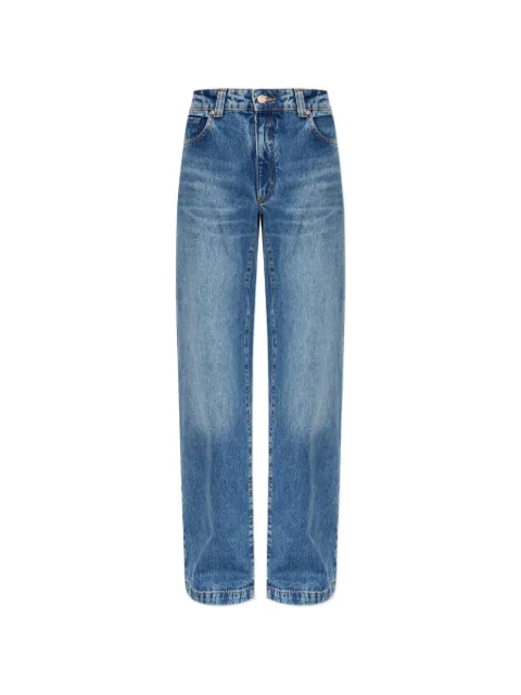 Emporio Armani J4J logo-patch wide-leg jeans Blue EW004989AF25137