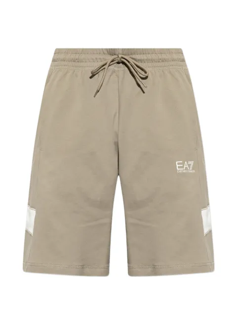 Ea7 Emporio Armani logo-print drawstring track shorts Neutrals 7M001279AF12681