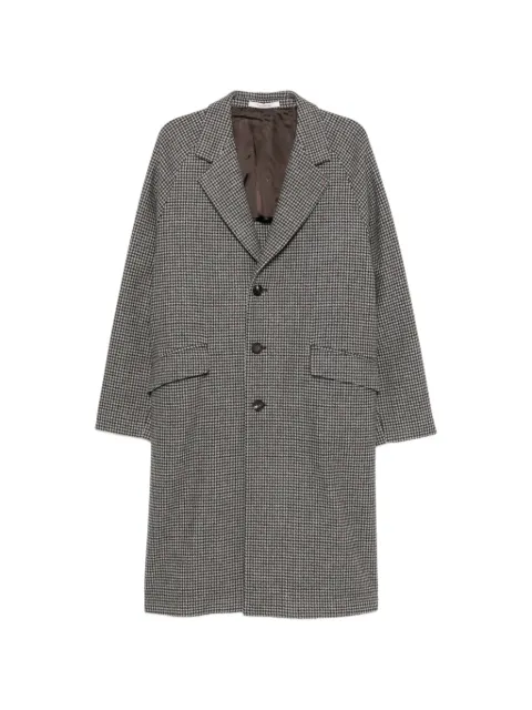 Tagliatore Sanford houndstooth-pattern single-breasted coat Grey SANFORDS550078