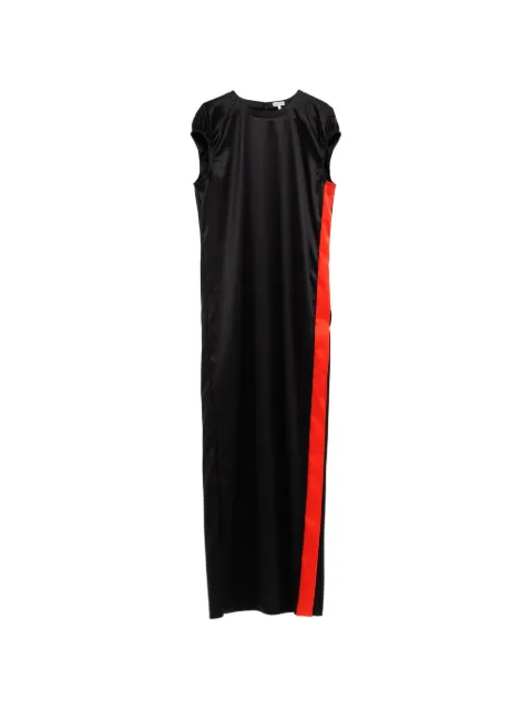 LOEWE contrast-stripe cap-sleeve maxi dress Black S359Y09XLE