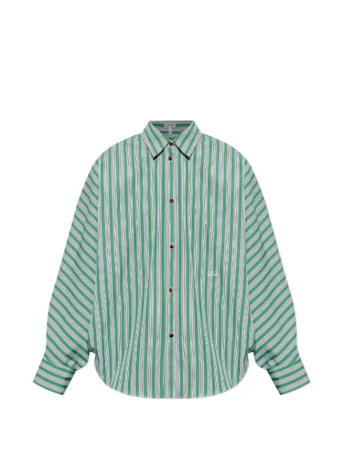 LOEWE striped embroidered-Anagram shirt Green S359Y05XI8